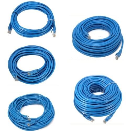 Flat CAT6 Ethernet 100M / 1000Mbps Patch Cable Network RJ45 PLAT In 5M to 50MLength: 50M Cat6