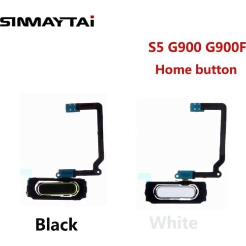 S5 black/white Home Button keypad Flex Cable Ribbon Parts For Samsung Galaxy S5 G900 G900F G900A G900H