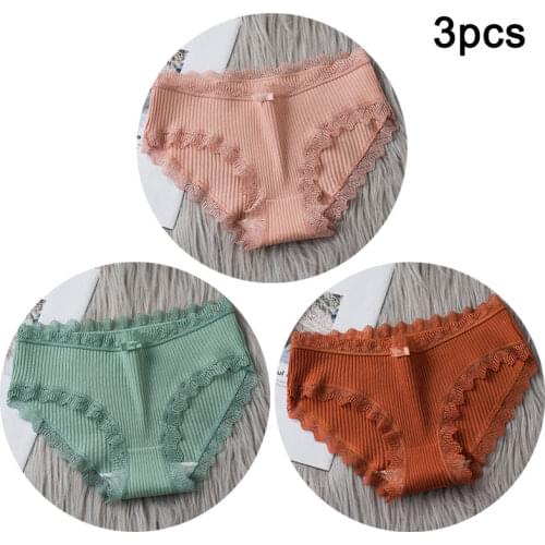 3Pcs/Pack Women Cotton Panties Seamless Soft Breathable Underpants Underwear Sexy Female Middle Waist Briefs Ladies Lingerie