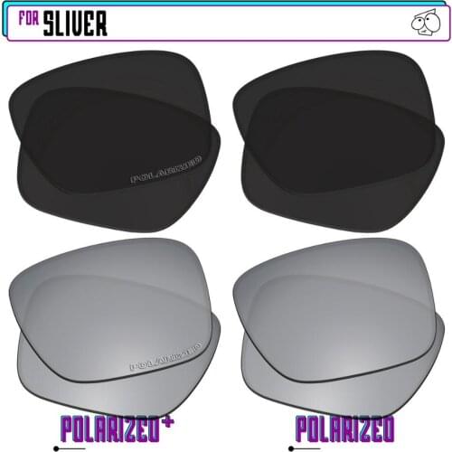 EZReplace Polarized Replacement Lenses for - Oakley Sliver Sunglasses - BlkSirP Plus-BlkSirP