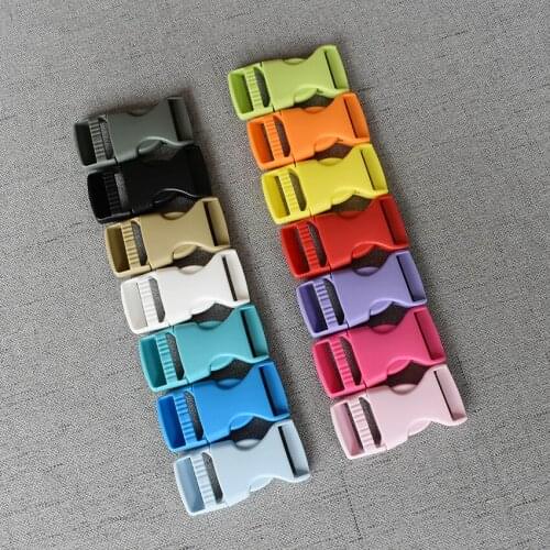 100 Pcs/Lot 20mm 25mm Colourful Plastic Release Buckle Strap For Bag Dog Collar Necklace Bracelet Paracord Sewing Accessory