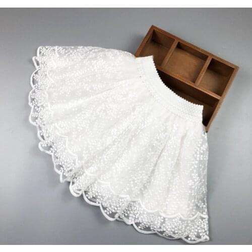 2020 Spring Autumn Summer Princess Girl Dance Skirt Solid School Girls Lace White Skirts Tutus Children Baby Toddler Ballet Tutu