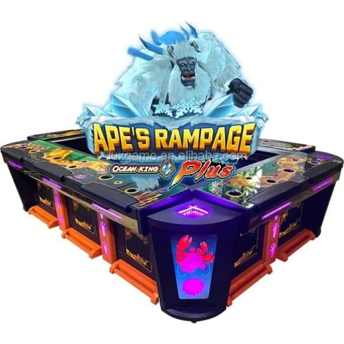 2021 USA HOT 8/10 player 55 inch High Profit Fish Game Machine Gambling Ocean King 4 Plus Apes Rampage