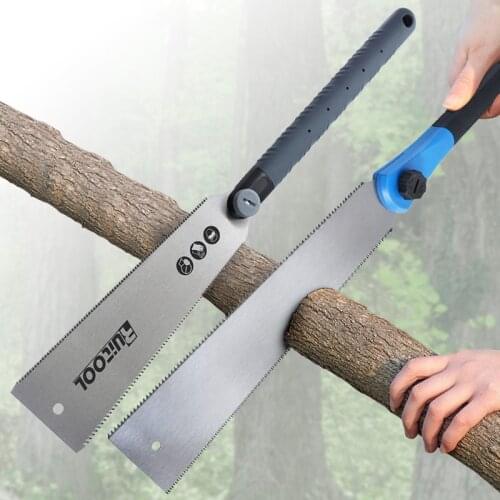 250mm/320mm Japanese Hand Saw SK5 3-Edge Teeth Double-Sided Ryoba Saw Replaceable Blade Woodworking Cutting Tools