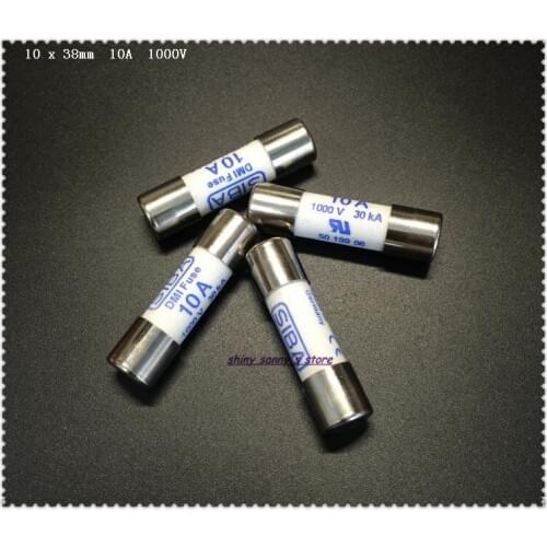5-15pcs/Lot 10 x 38mm 10Amp 10A 1000V 30KA SIBA Ceramics Fuse DMI-Fuse For Multimeter Brand New