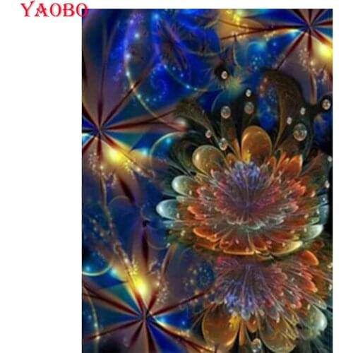 5d Diy Diamond Painting Abstract flower diamond rhinestone pictures full square round diamond embroidery mosaic home decor art