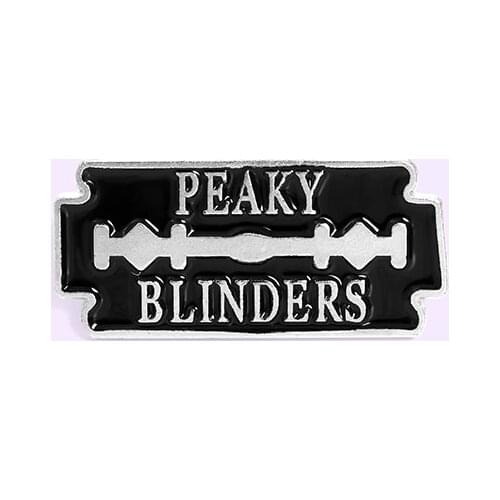 New Peaky Blinders Razor Blade Brooch Black Cartoon Punk Fashion Creative Lapel Gift Wild Pins Enamel