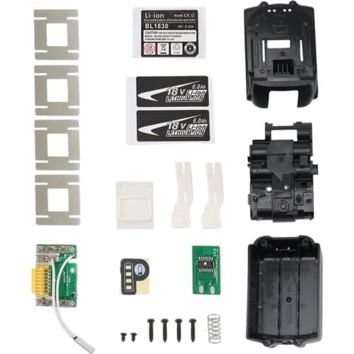 Li-Ion Battery Case Box Charging Protection Circuit Board for MAKITA 18V BL1830 LED Battery Indicator