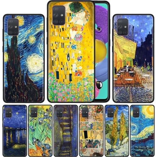 Van Gogh starry night Phone Case for Samsung Galaxy A21S A51 A71 A50 A50s A70 A70s A10 A20e A20s A30 A40 Silicon Cases Cover