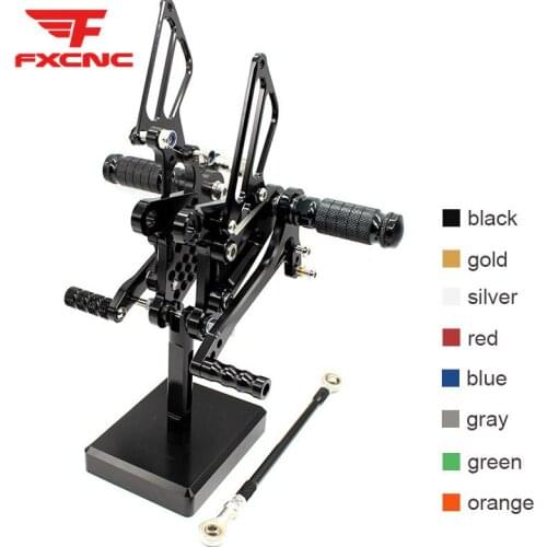 For KAWASAKI Ninja ZX6R ZX636 ZX 6R 636 2009-2018 CNC Aluminum Alloy Motorcycle Footrest Footpeg Pedal Foot peg Rearset Rear Set