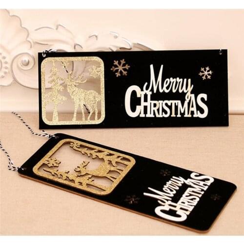 House Hangtag Three-dimensional Letters Christmas Decoration Cutout Wooden Sign Ornament Closet Door Window Decor
