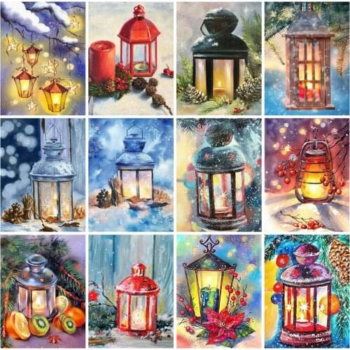 EverShine Diamond Mosaic Full Square Drill Light Rhinestones Art Diamond Painting Winter Cross Stitch Landscape Bead Embroidery