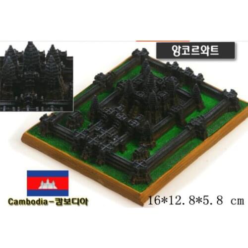 Hot Sale Cambodia Angkor Wat Creative Resin Crafts World Famous Landmark Model Tourism Souvenir Gifts Collection Home Decor