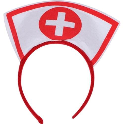 Halloween Childrens Day Wear Play Headband Headdress Party Cosplay Nurse Headwear Nurse Halloween Props Decoration