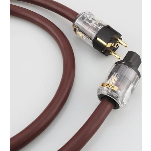 HIFI Audiocrast P125 golden reference DIY Power cord P029+C029 EU/US Power Plug IEC Female Power Connector