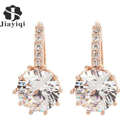 Женские золотые серьги Jiayiqi China At AliExpress