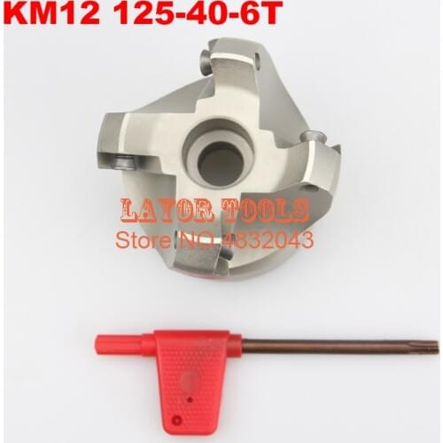 KM12 125-40-6T 45 Degree Shoulder Face Mill Head CNC Milling Cutter,milling cutter tools,carbide Insert SEHT1204