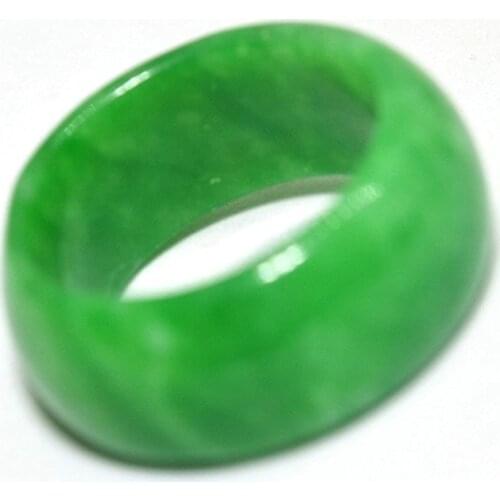 Koraba Natural Green Chinese Jewelry Gemstone Band Ring Jade Size 7 Stones For Women Jewellery Emerald Wedding Engagement