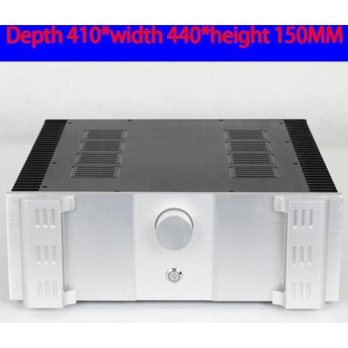 KYYSLB 410*440*150MM All-aluminum Class A Pure Rear Stage Amplifier Chassis Box House DIY with Heat Dissipation Case Shell