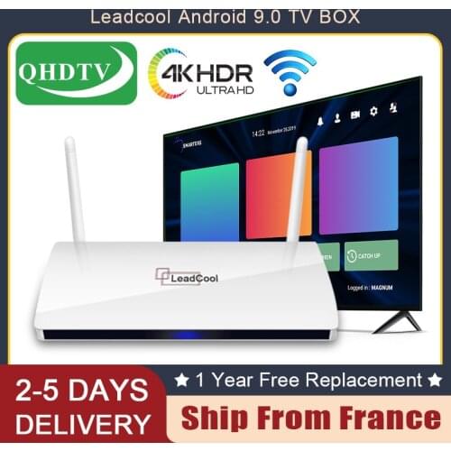 Leadcool Android 9.0 iptv box Smart tv Media Player 1GB 8GB 2GB 16GB Amlogic S905W Quad core H.265 2.4Gwifi leadcool TV box