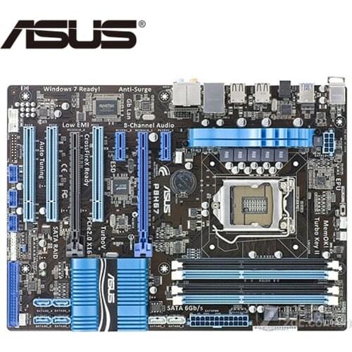 LGA 1155 Original ASUS P8H67 1333Mhz DDR3 P8 H67 Motherboard ATX USB3.0 32GB PCI-E X16 Desktop Computer PC Mainboard Plate Used