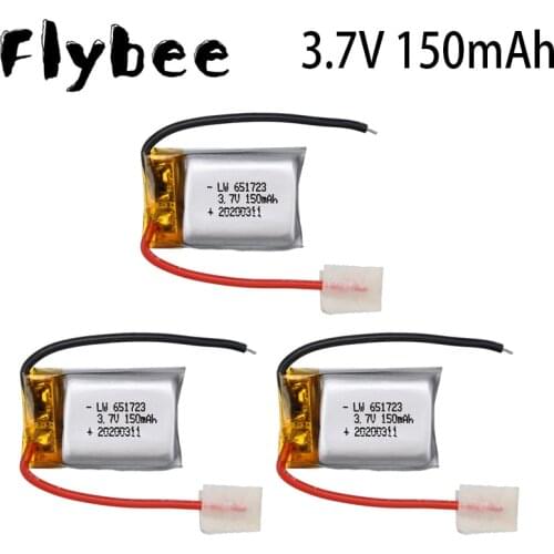 3.7V 150mAh 20C Li-po Battery 651723 For RC Syma S107 S107G S107-19 Skytech M3 Airplane Helicopter Drone 3.7 V Lithium Battery