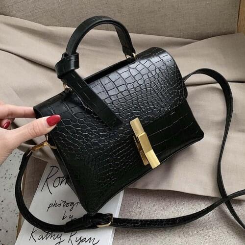 Fashion Crocodile PU Leather Women Crossbody Shoulder Bags 2021 Luxury Designer Handbags Ladies Messenger Bags Female Purses