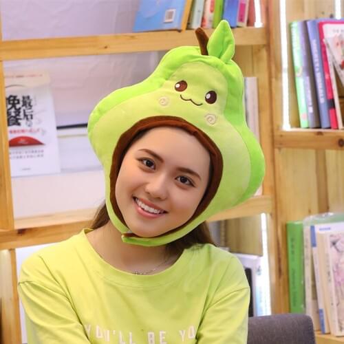 Fashion Simple Ins with The Same Avocado Headgear Creative Selfie Funny Party Soft and Comfortable Hat Photo Shooting Props