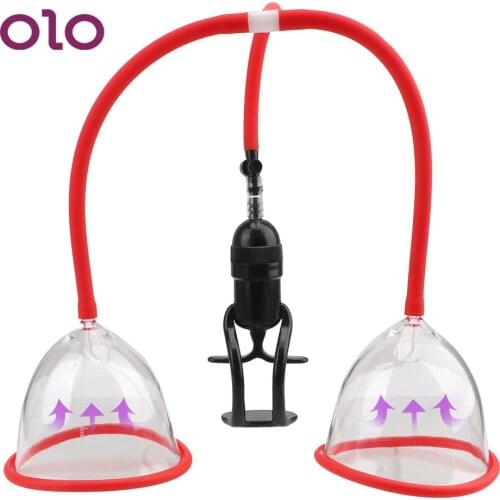 OLO Breast Massage Pump Flirting Climax Manual Breast Pump Bondage Toys Masturbation Vacuum Breast Stimulation Adult Sex Toys