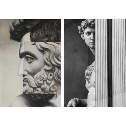 Nordic David Sculpture Canvas Abstract Art Posters and Prints Modern Statue Bedroom Decoration of David Statue Home Decoration