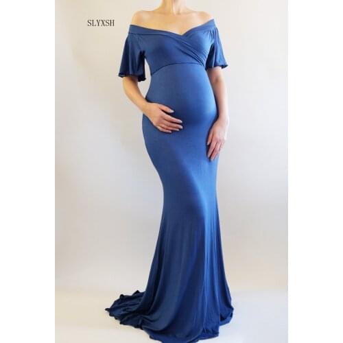New Maternity woman long coat Photography Props Maxi Maternity Maternity Dress Maternity Fancy Photo Shooting Pregnant Dress
