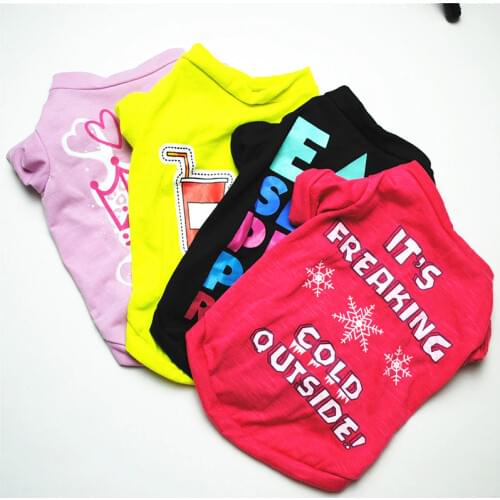Pet Dog Clothes Puppy Pet Clothing Cute T-Shirt Coat Jacket Vest Letter Printed