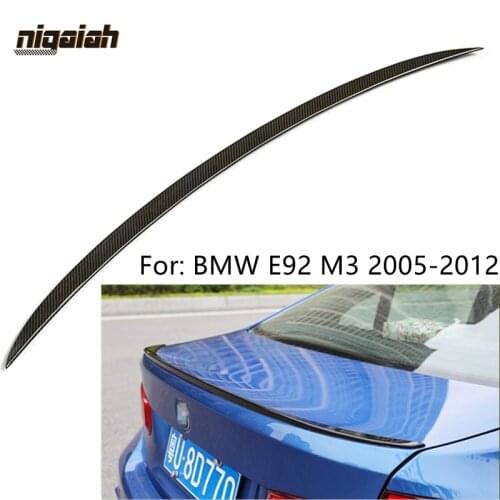 E92 Rear Spoiler for BMW E92 M3 2006-2013 3 Series E92 2 Door Carbon Fiber Rear Trunk Boot Lid Wing Spoiler CS / PSM / M4 Style