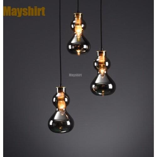 Nordic Amber Glass Pendant Light Modern Luxury Living Room Deco Kitchen Island Bedroom Lamp Stair Bar Dining Room Light Fixture