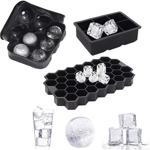 Silicone Ice Ball Cube Mold Cocktail Whiskey Ice Ball Cube Maker Round Mould Kitchen Bar Accessories Supplies