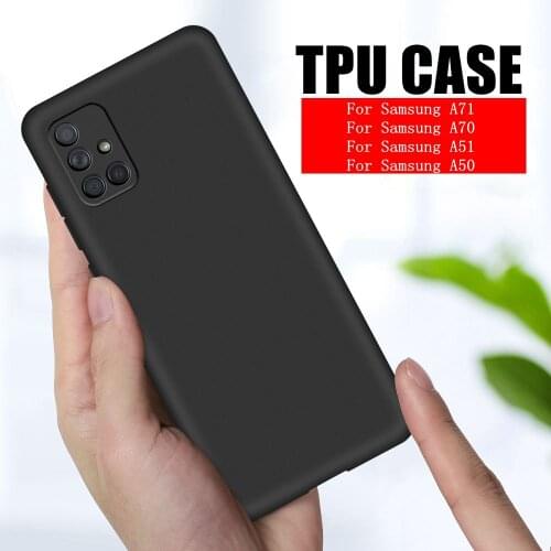 Textured Black Frosted Phone Shell For Samsung Galaxy A71 70 51 50 High-end And Atmosphere TPU Case For Samsung A71 70 51 50