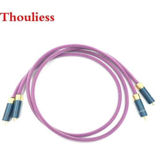 Thouliess Pair HIFI Ortofon Gold Plated 2RCA Cable High-end 6N OFHC Audio cable Double RCA Signal Line Rca cable for XLO HTP1