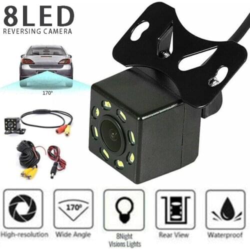 Universal 12 LED Night Vision Backup Parking Reverse Camera Car Rear View Camera Waterproof 170 Wide Angle Color Image Cam