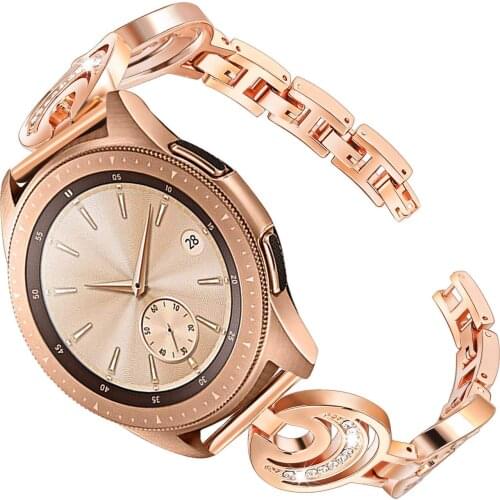 Women Diamond Bracelet 20mm/22mm strap for Samsung Galaxy Watch 42mm/46mm/Active 2 1 Metal Watch Band for Watch 3 41mm 45mm