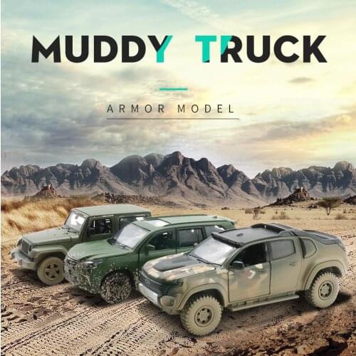 1/32 CAIPO COLORADO ZH2 LX570 WRANG LER Muddy version Diecast Metal Model Car Toys Kids Gifts