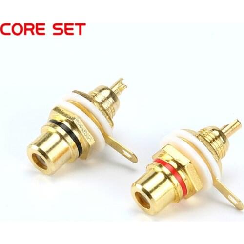 1 Pair RCA Connector RCA Female Socket Connector Chassis Panel Mount Adapter Audio Terminal Plug 3.5mm Plug AV Plug