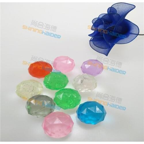 20PCS 30mm diamond natural rubber bounce ball floating elastic ball rubber elastic diamond ball