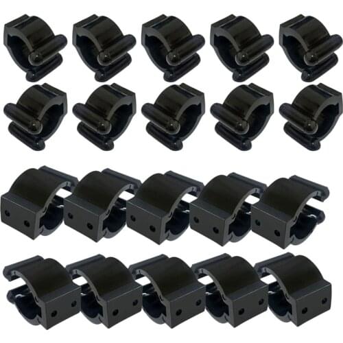 20 Pieces Regular Fishing Rod Storage Clips, Fishing Pole Holder Clip Storage Rack, 2 Style & 10Pcs Each Style - Big for Hold Ha