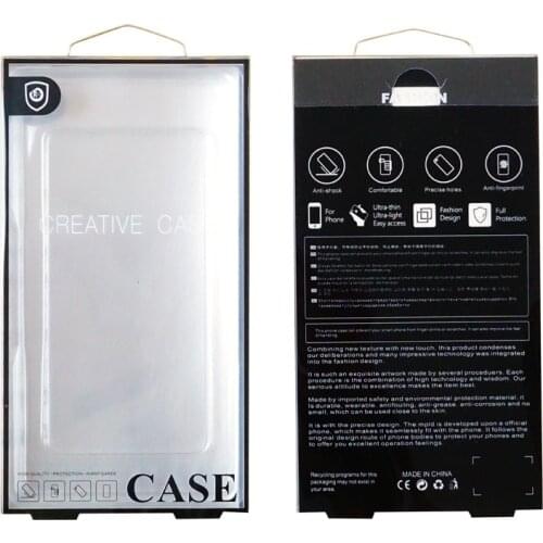 200pcs PVC Packaging Box with Inner Tray Blister for iPhone 6 6s 7 8 9 7 Plus Samsung S8 S9 Plus Cell Phone Case