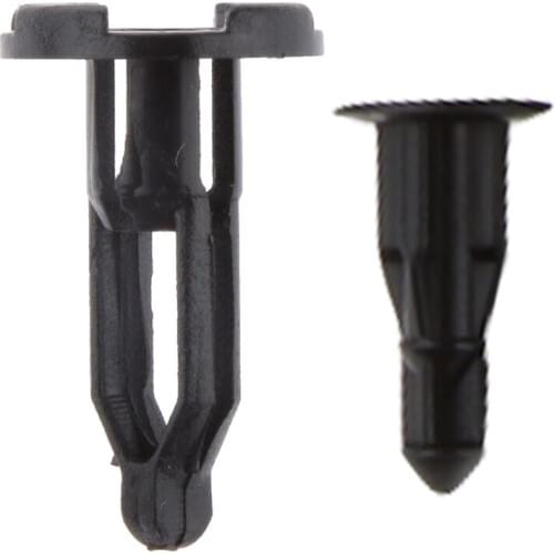 50pcs Nylon Bumper Push Fastener Rivet Clips Expansion Screws Replacement Kit, Replaces 52161-16010