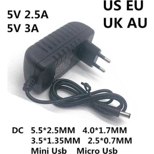 DC 5V 0.5A 0.8A 1A 2A 2.5A 3A AC 100-240V Converter power Adapter 5 V Volt 1000MA Switch Power Supply Charger Mini Micro Usb
