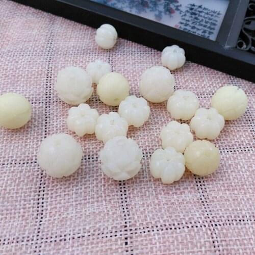 White Bodhisattva, Lotus, Pumpkin, Pearl, DIY Ornaments, Hand String Handicraft Material Accessories