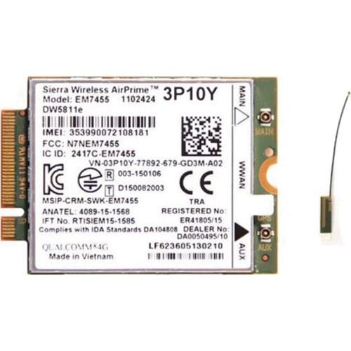 Sierra Wireless Airprime EM7455 DW5811E 3P10Y CAT6 4G Module for DELL E7270 E7470 E7370 E5570 E5470 Wireless FDD TDD