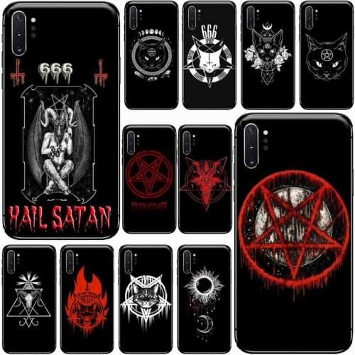 Pentagram 666 Demonic Satanic Phone Case For Samsung Galaxy S8 S9 S10 Plus S10E Note 3 4 5 6 7 8 9 10 Pro Lite cover