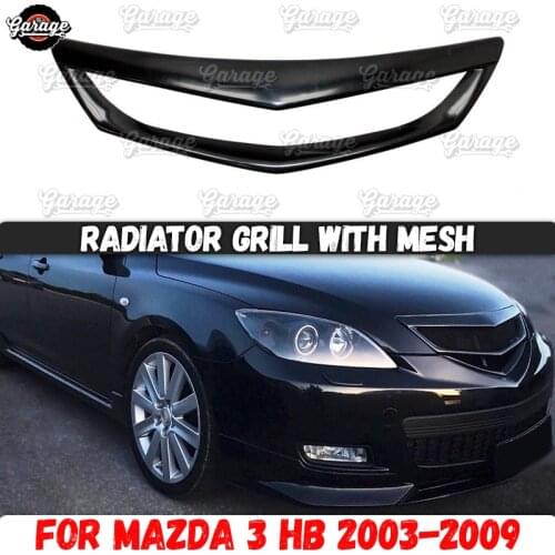Radiator grille case for Mazda 3 HB BK 2003-2009 strips style ABS plastic accessories protective body kit car styling tuning